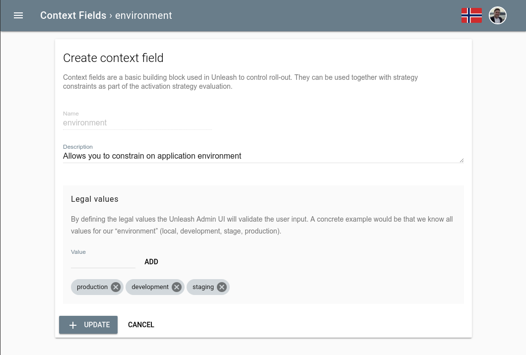 New context fields